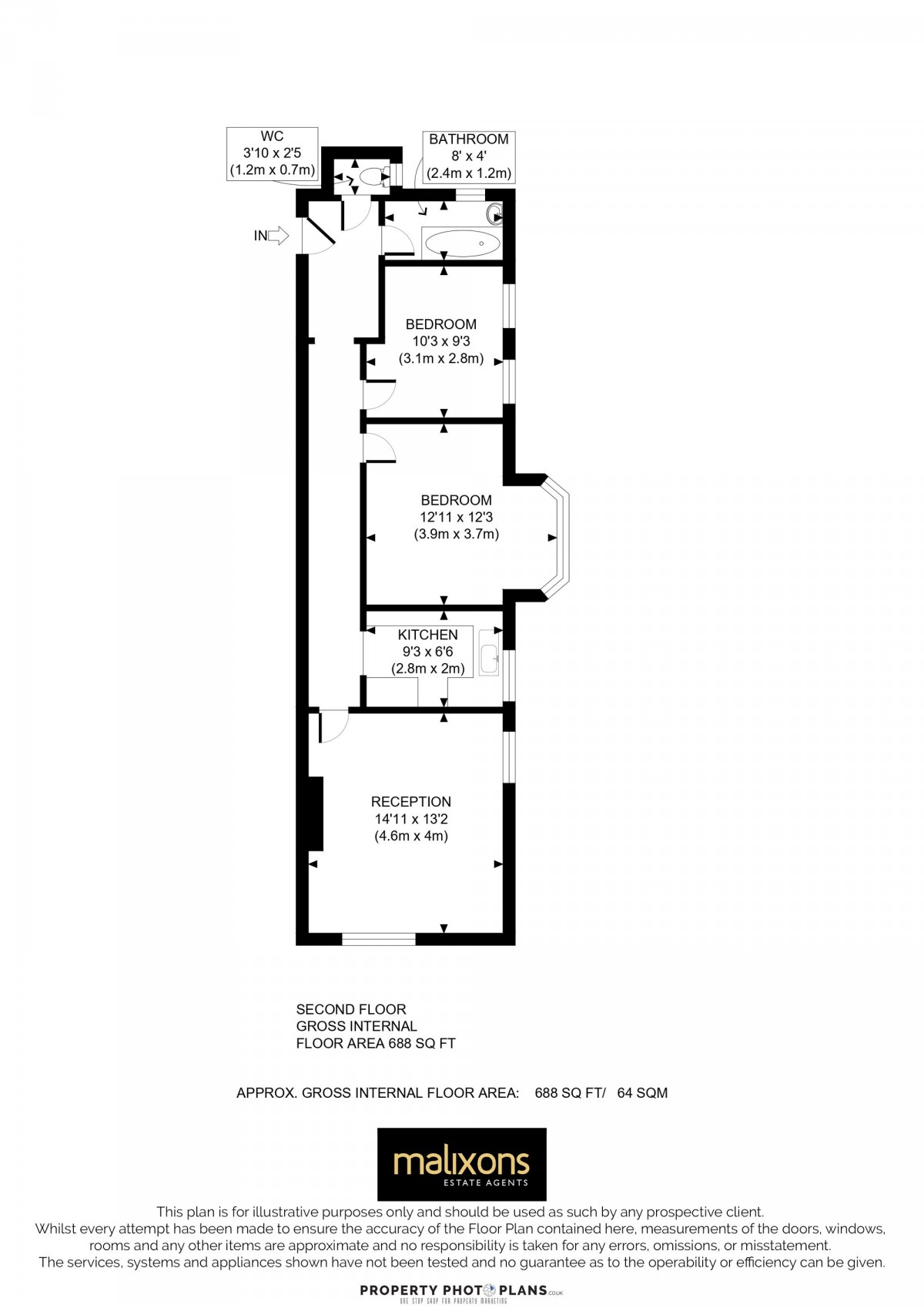 Floorplan for Croydon Road, Harcourt Lodge Croydon Road, SM6