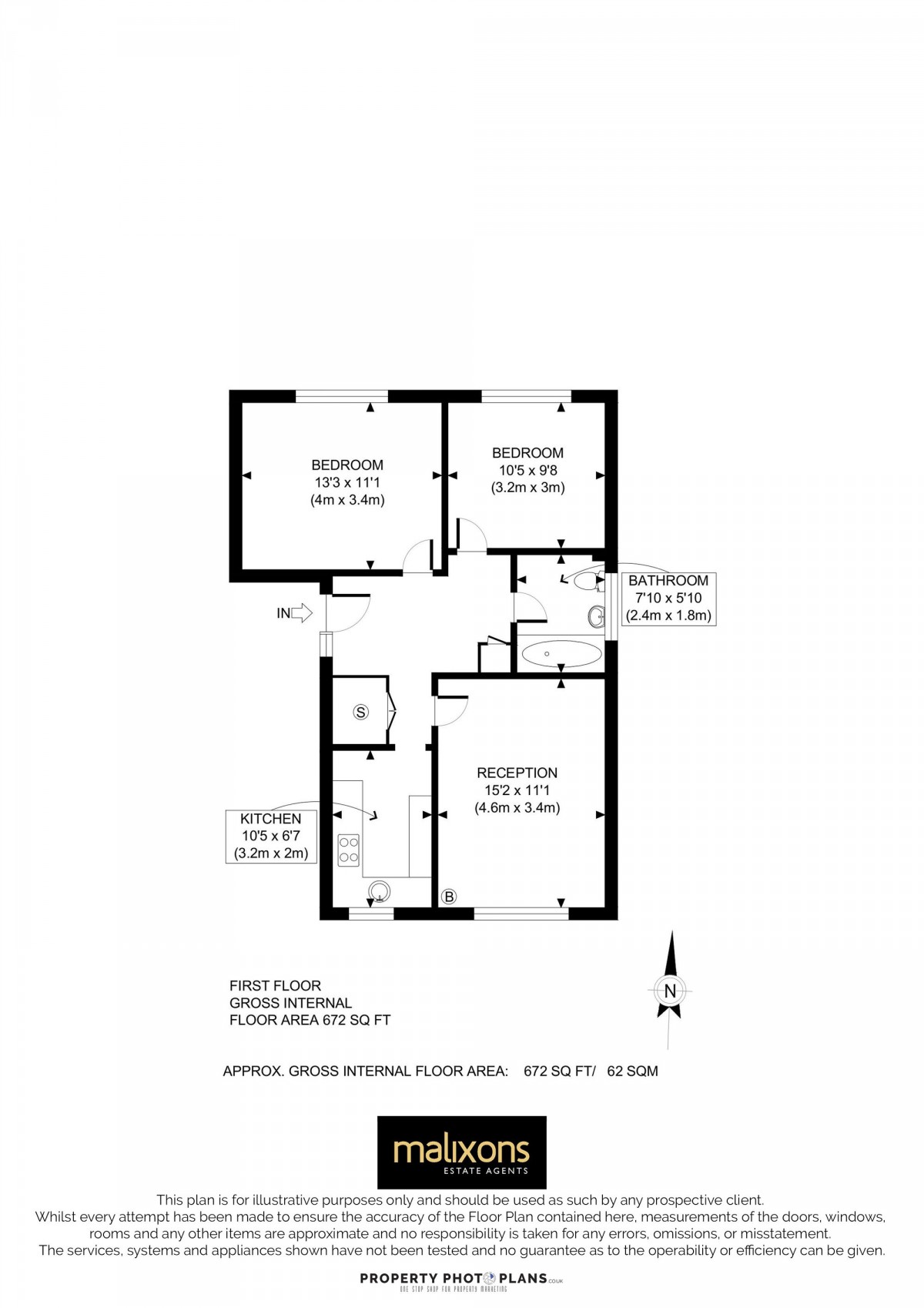 Floorplan for Enmore Road, Magdalen Court, SE25
