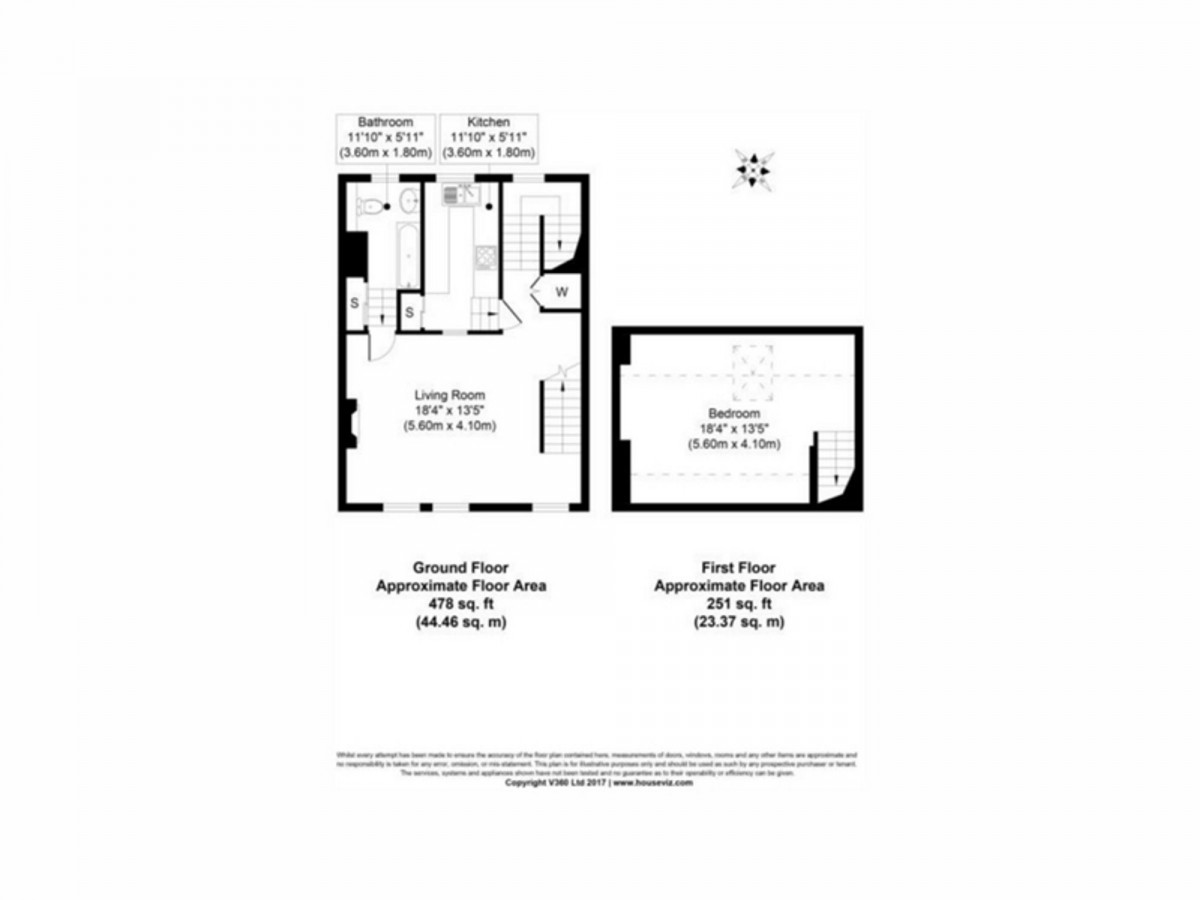 Floorplan for Poynders Road, London, SW4
