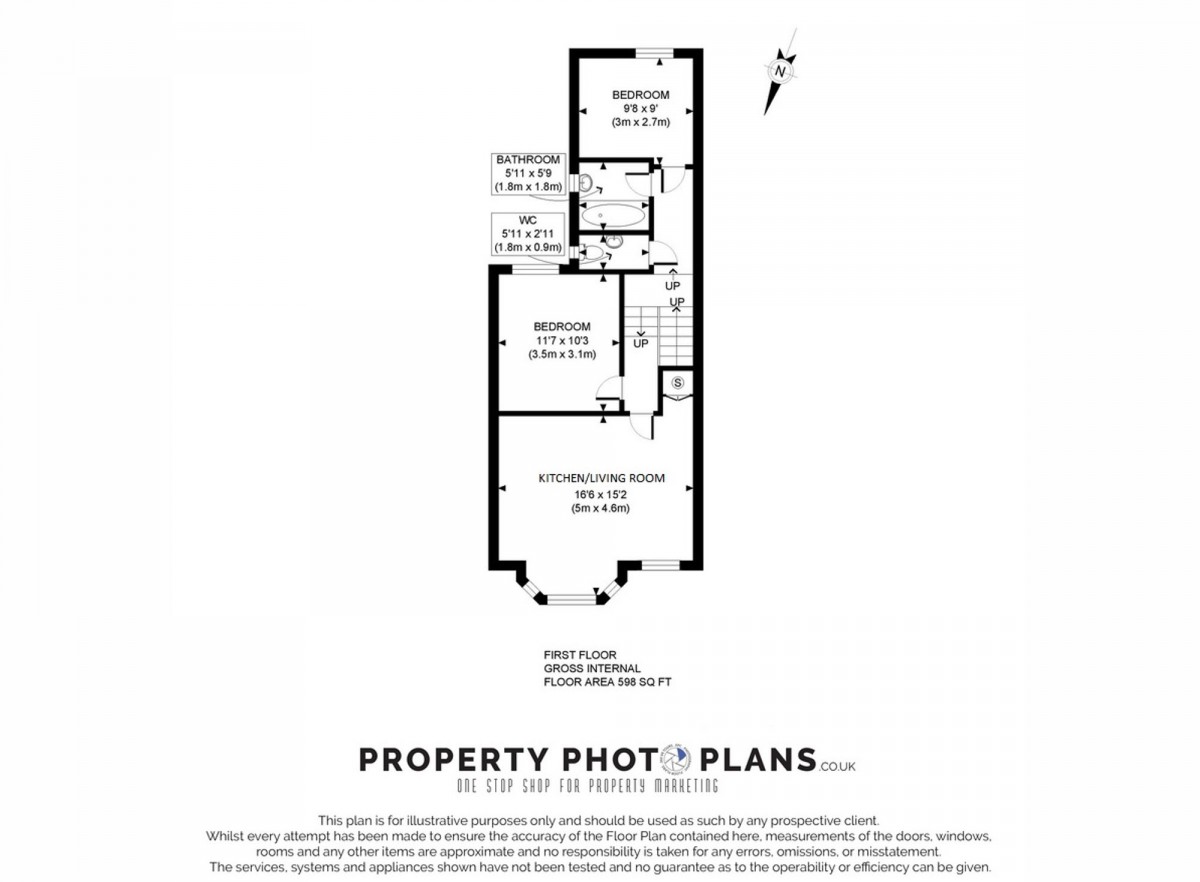 Floorplan for Mellison Road, London, SW17