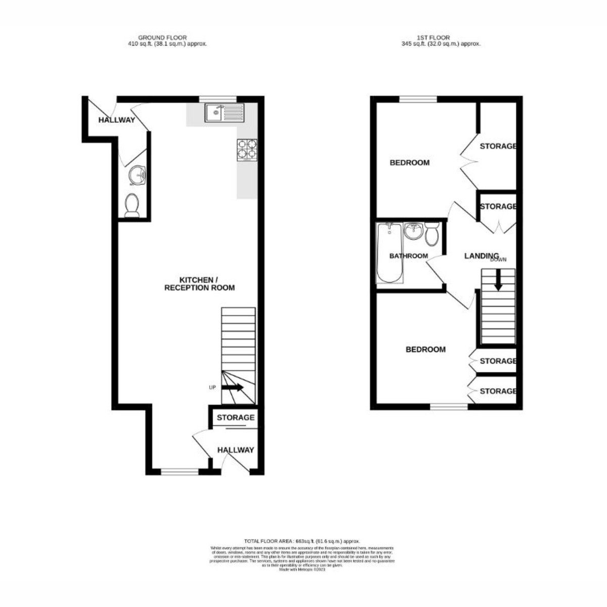 Floorplan for Ecclesbourne Road, Thornton Heath, CR7