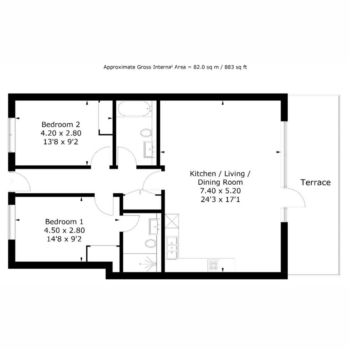 Floorplan for Bell Foundry Close, Croydon, CR0