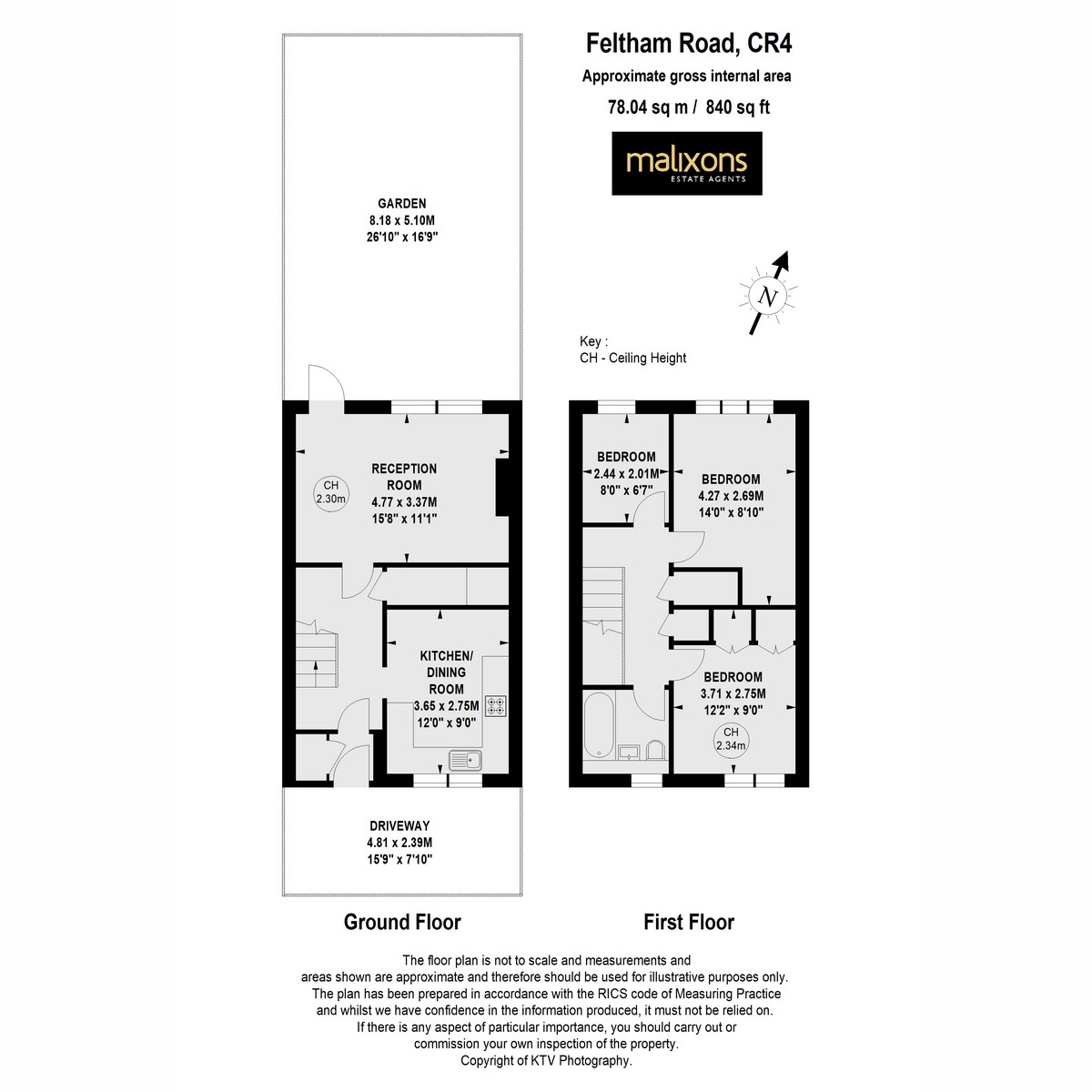 Floorplan for Feltham Road, Mitcham, CR4