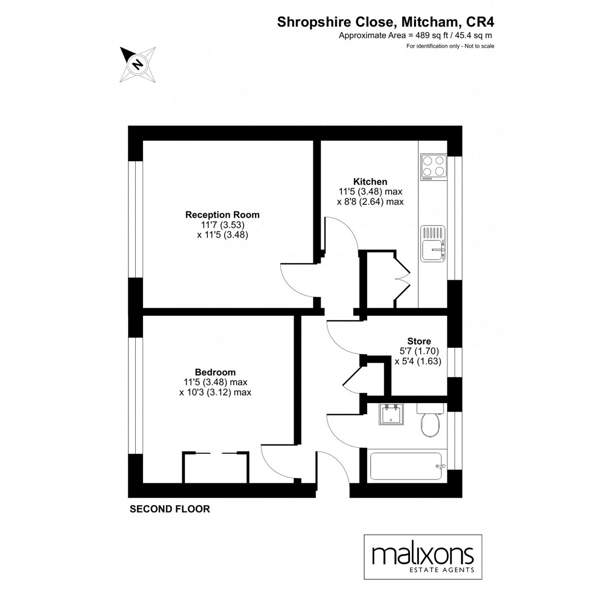 Floorplan for Shropshire Close, Mitcham, CR4