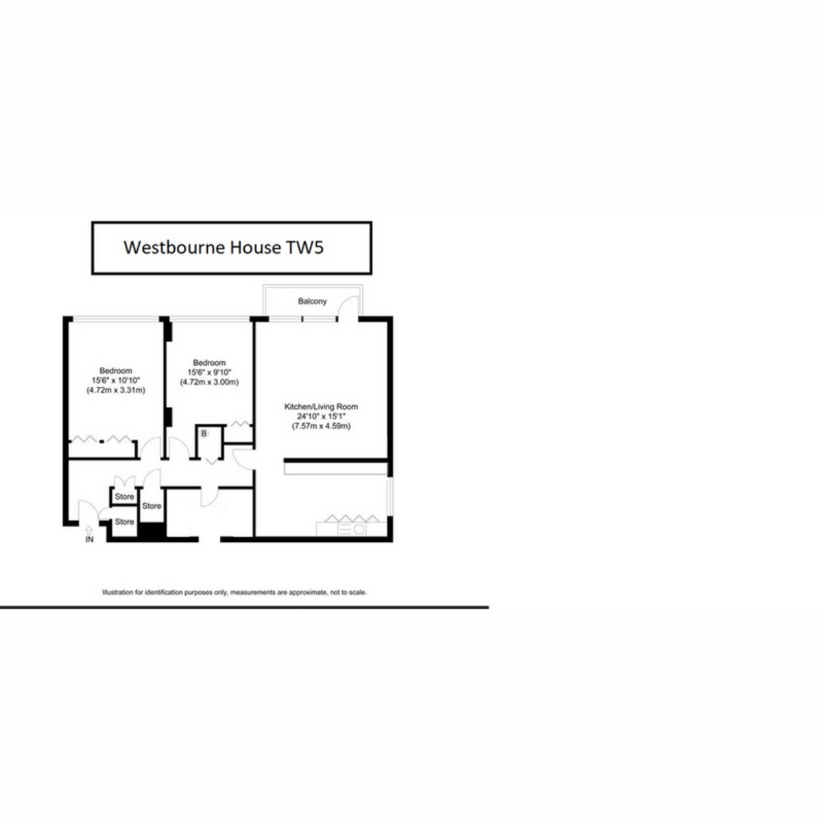 Floorplan for Westbourne House, Hounslow, TW5