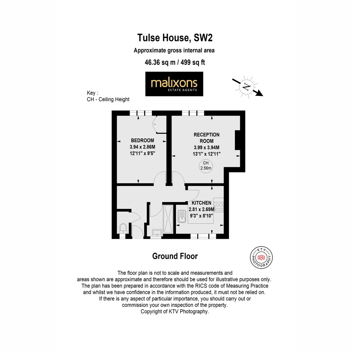 Floorplan for Tulse Hill, London, SW2