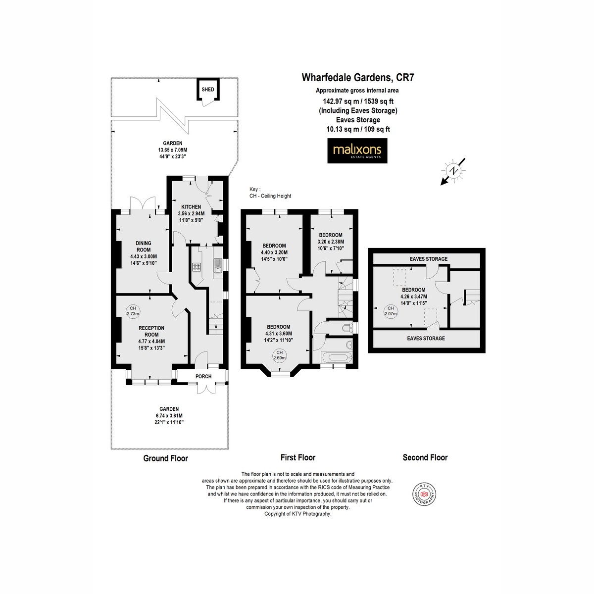 Floorplan for Wharfedale Gardens, Thornton Heath, CR7