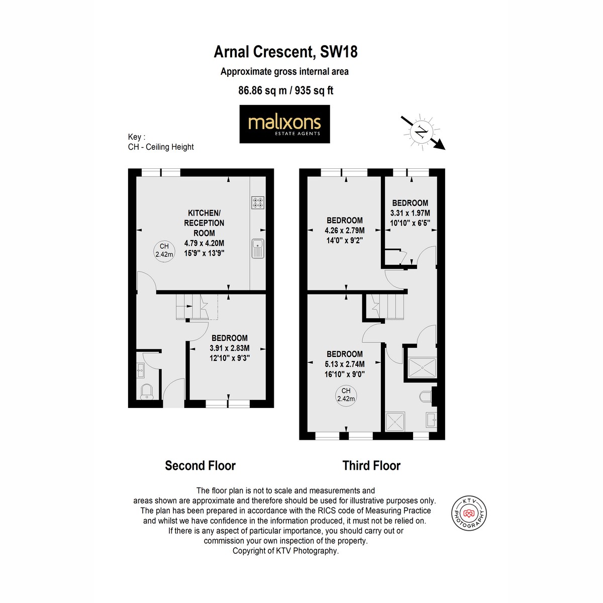 Floorplan for Arnal Crescent, London, SW18