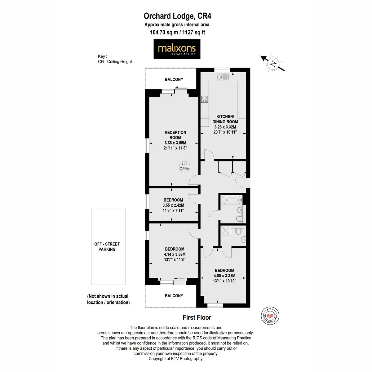 Floorplan for Talbot Close, Mitcham, CR4