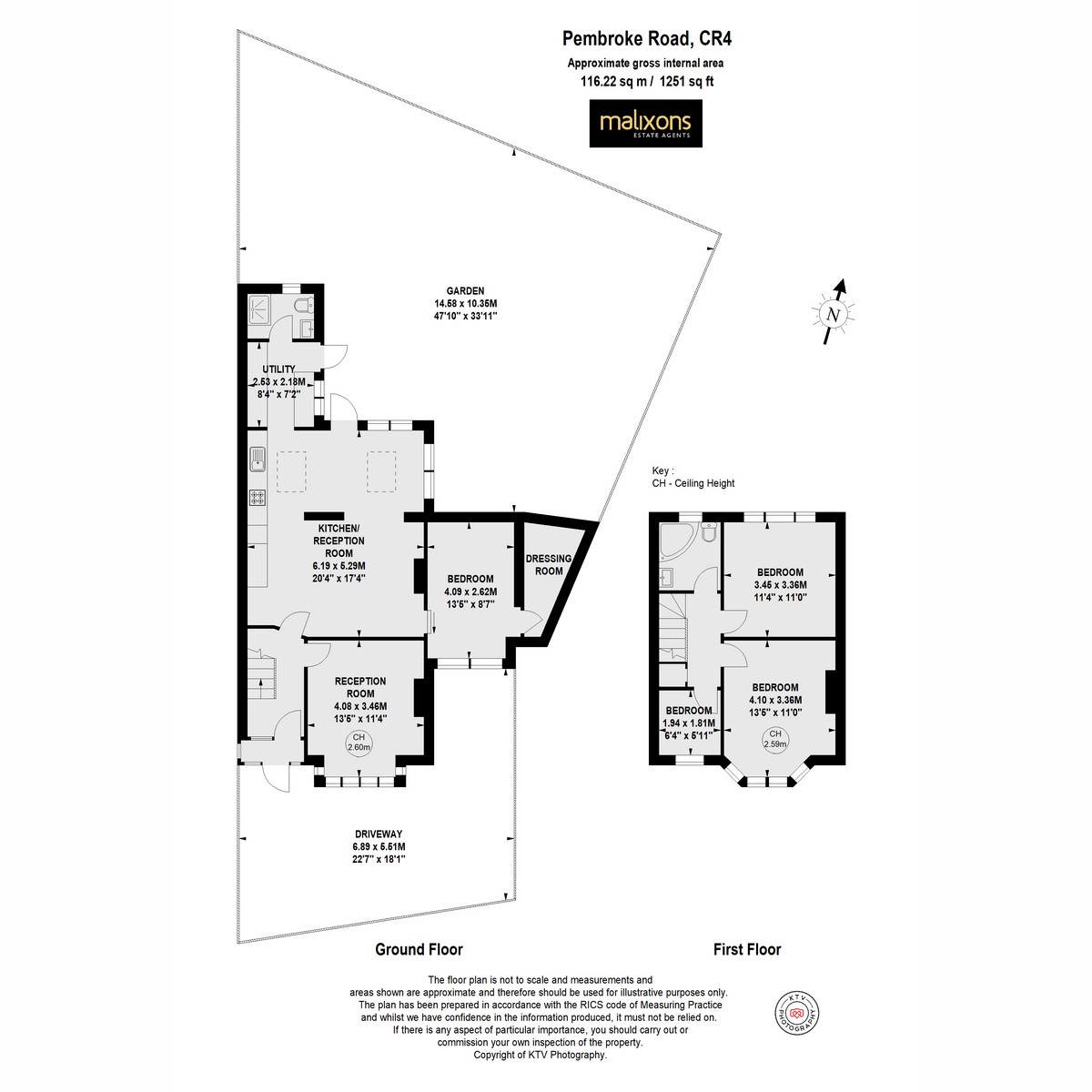 Floorplan for Pembroke Road, Mitcham, CR4