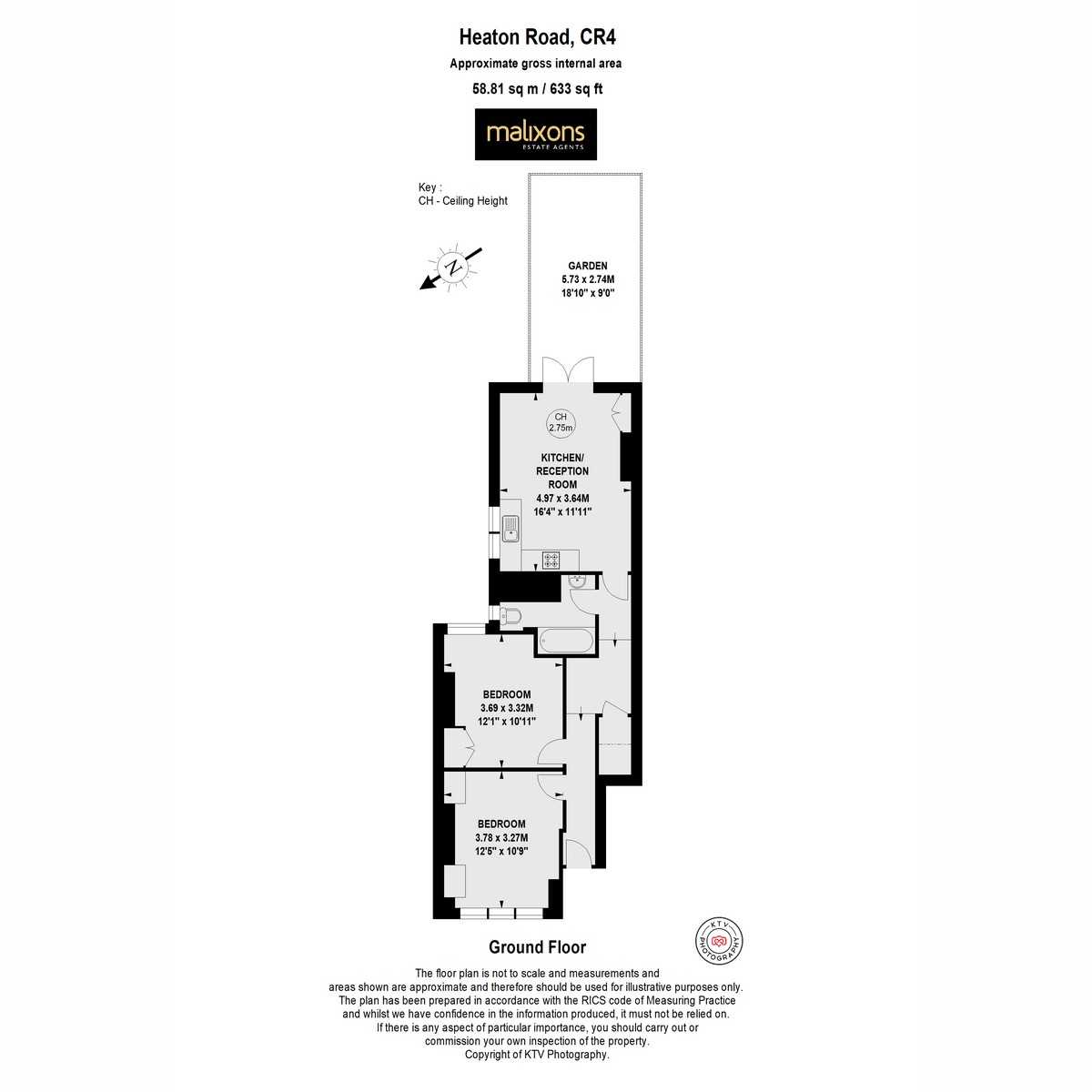 Floorplan for Heaton Road, Mitcham, CR4