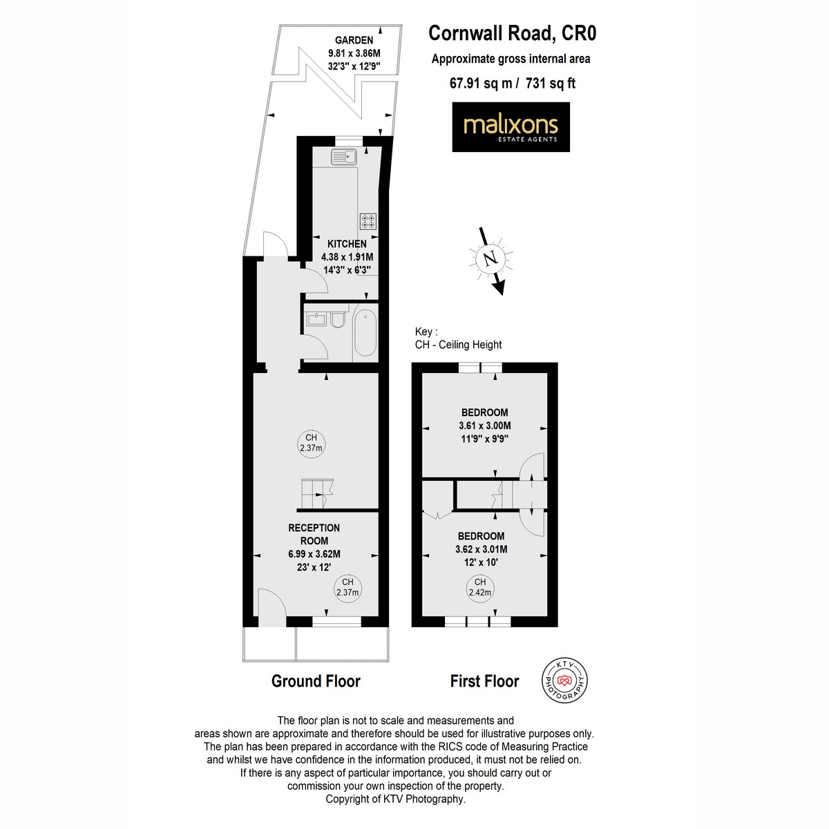 Floorplan for Cornwall Road, Croydon, CR0