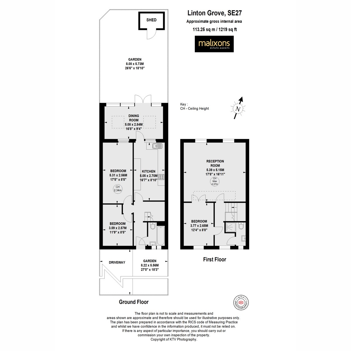 Floorplan for Linton Grove, London, SE27