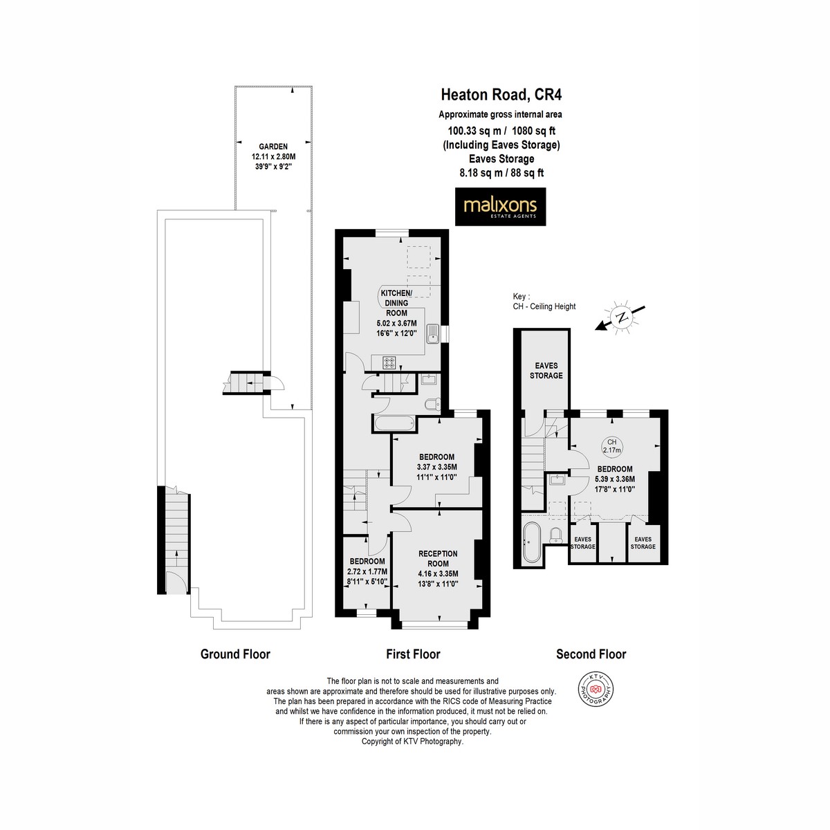 Floorplan for Heaton Road, London, CR4