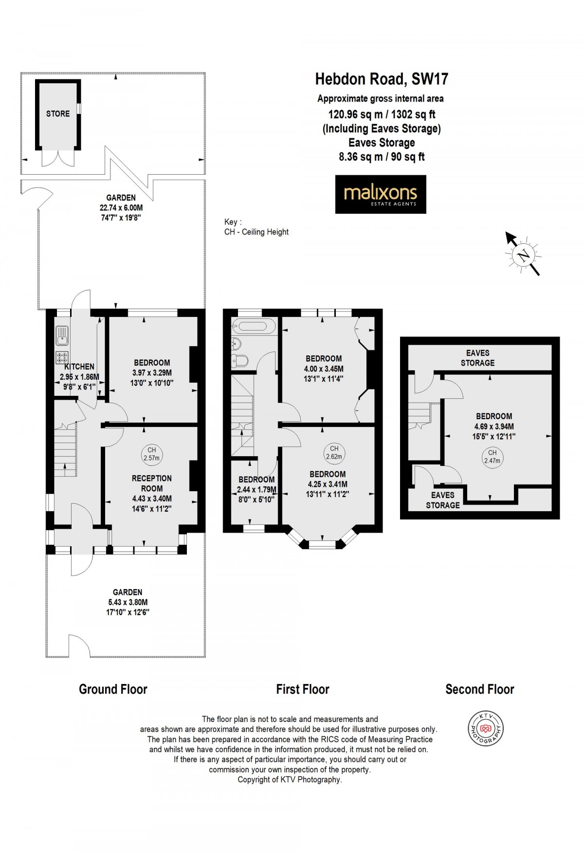 Floorplan for Hebdon Road, London, SW17