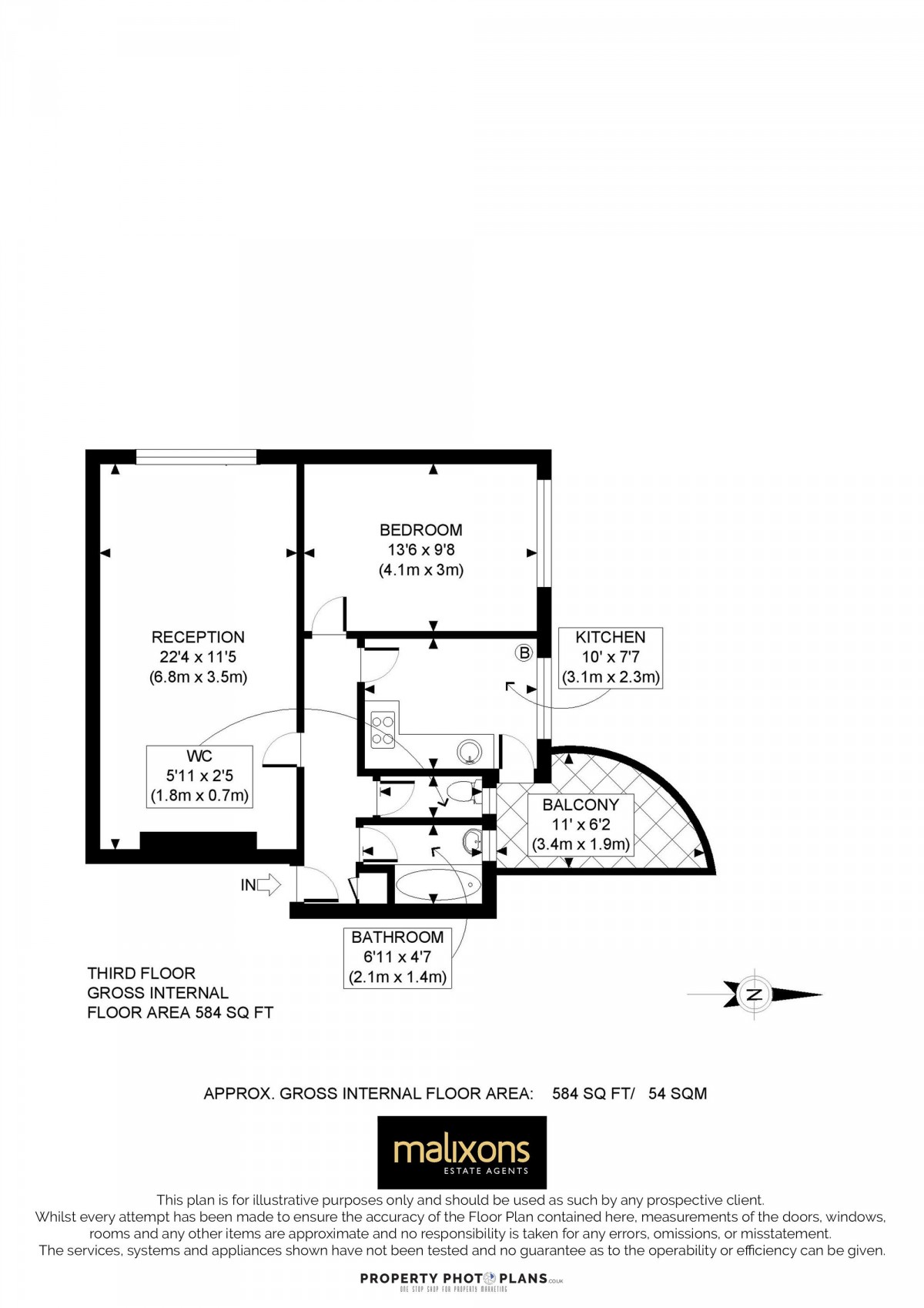 Floorplan for Balham High Road, Moira Court Balham High Road, SW17