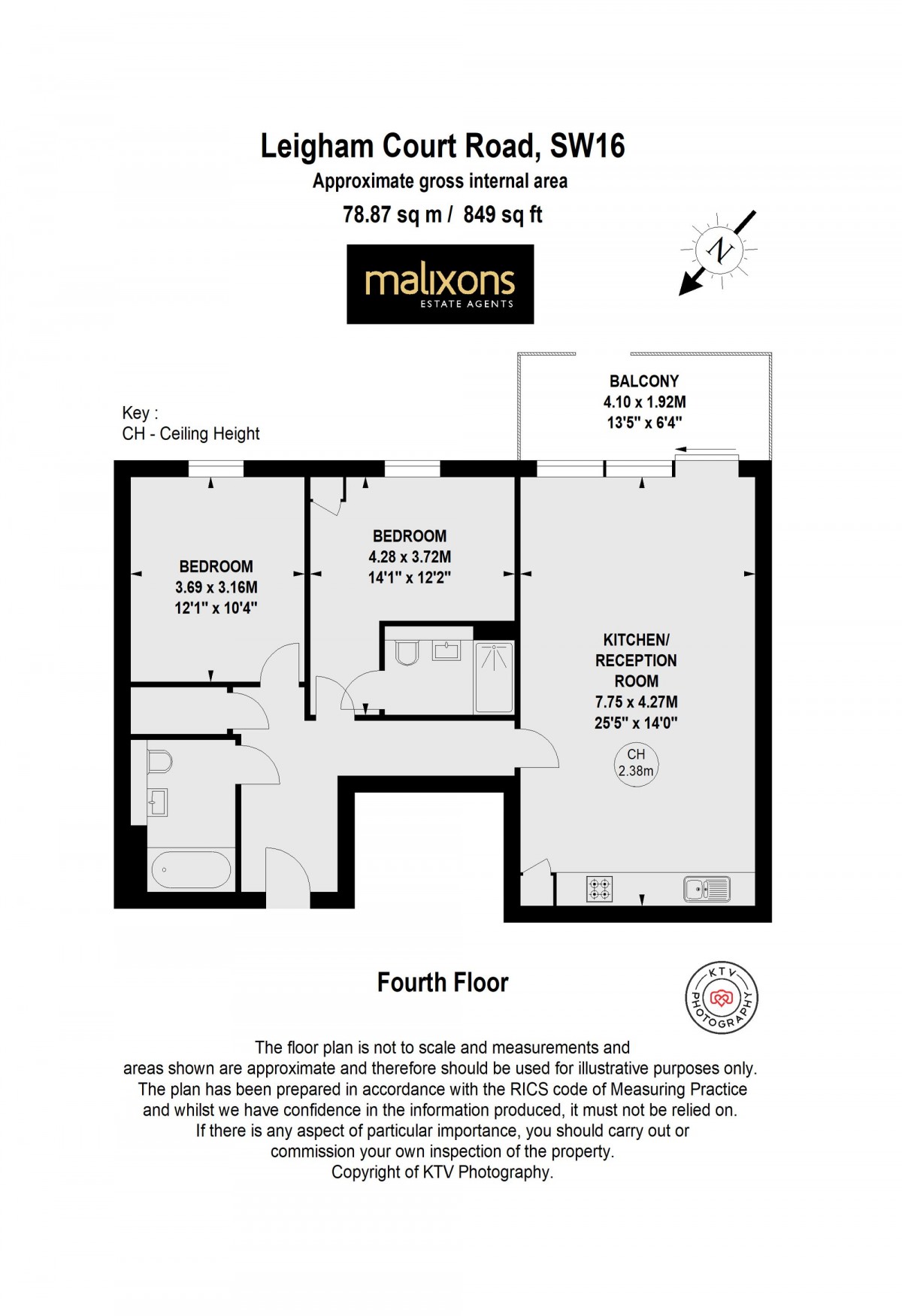 Floorplan for Leigham Court Road, London, SW16