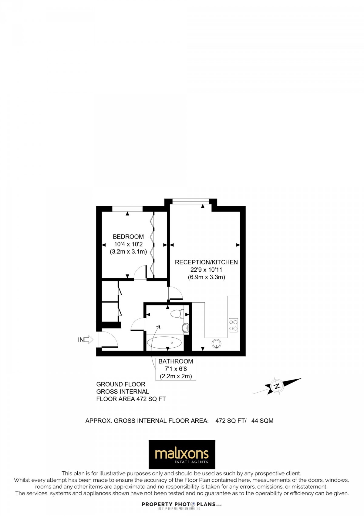 Floorplan for Daysbrook Road, London, SW2