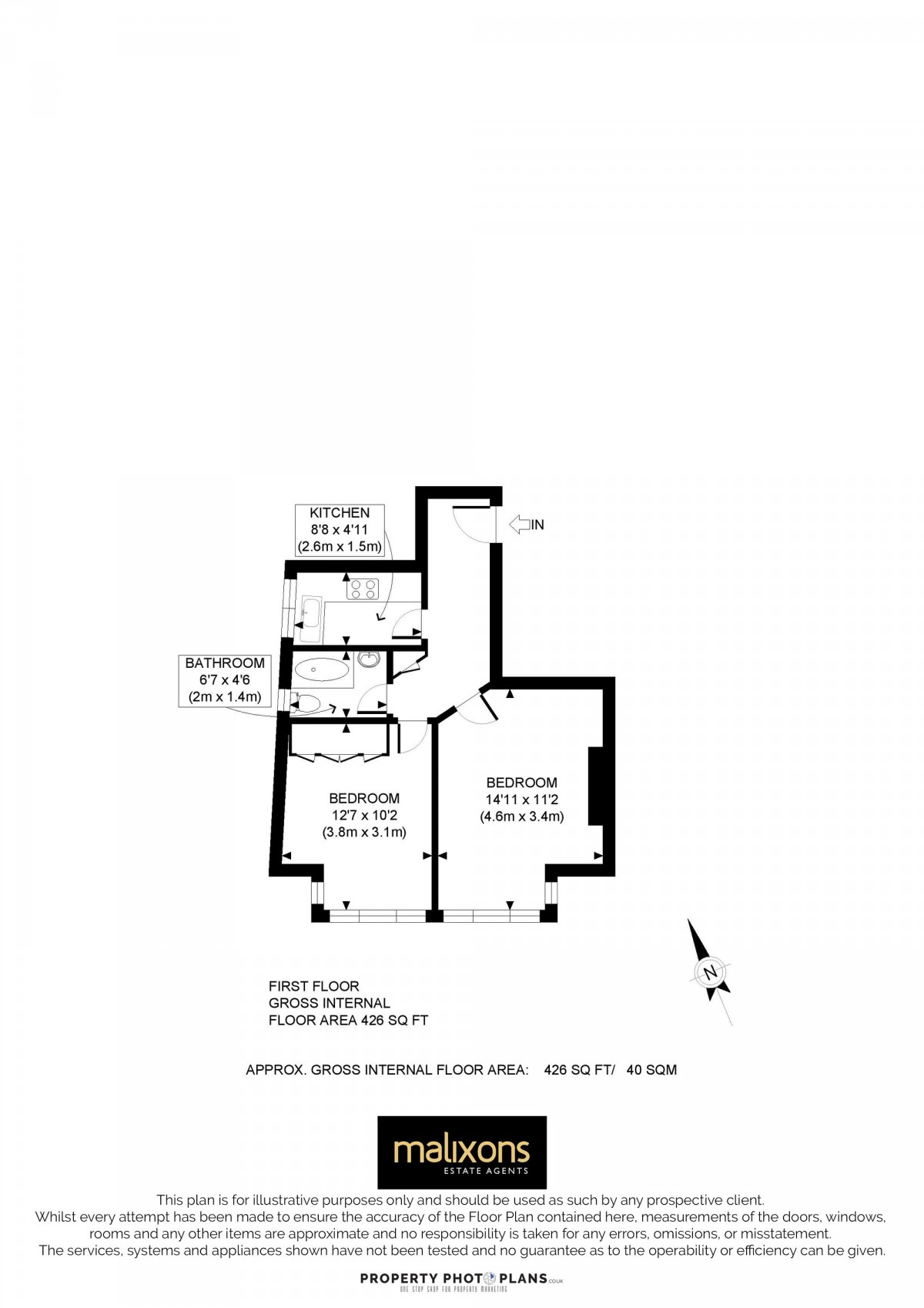 Floorplan for Upper Tooting Road, Holmbury Court Upper Tooting Road, SW17