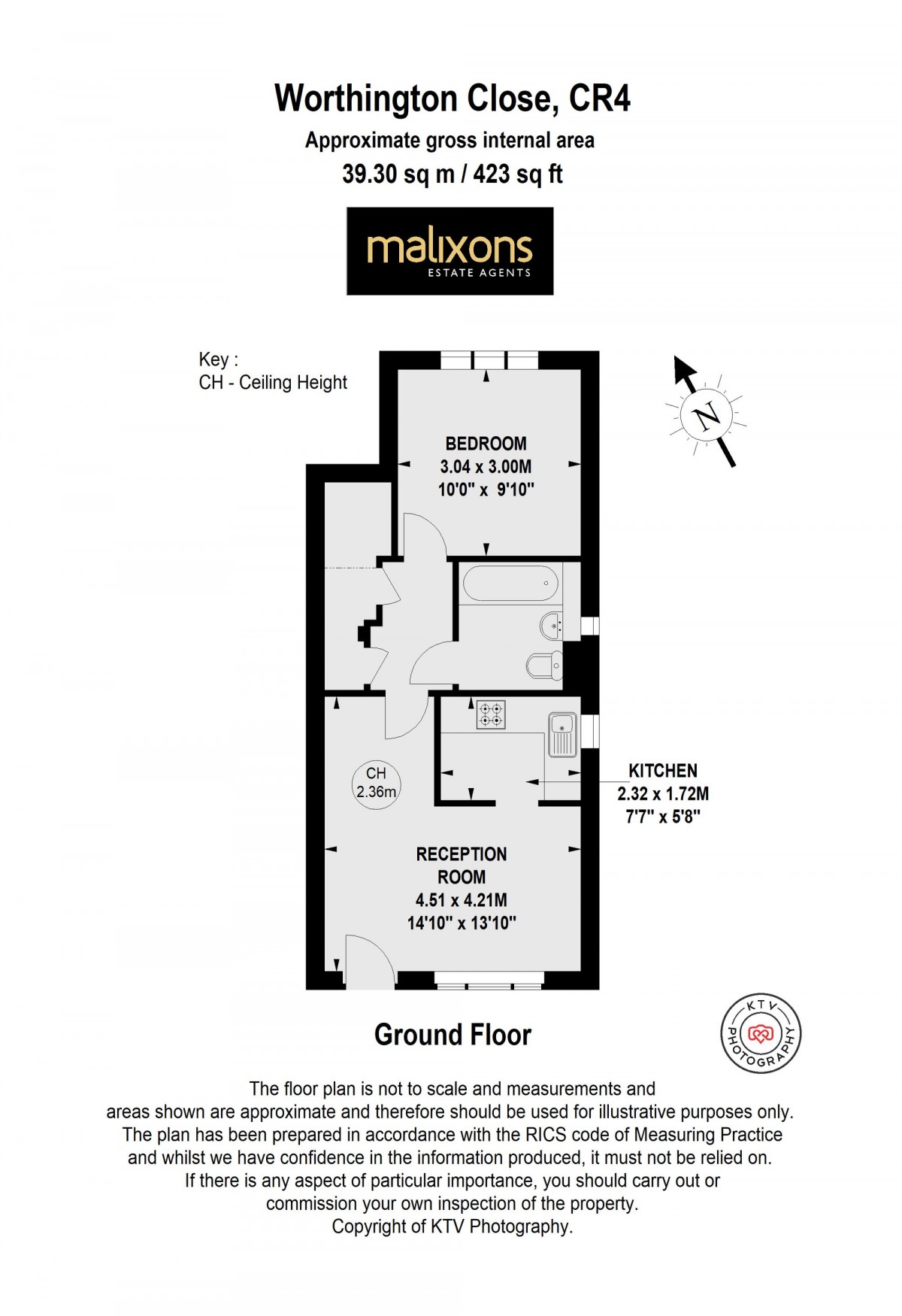 Floorplan for Worthington Close, Mitcham, CR4