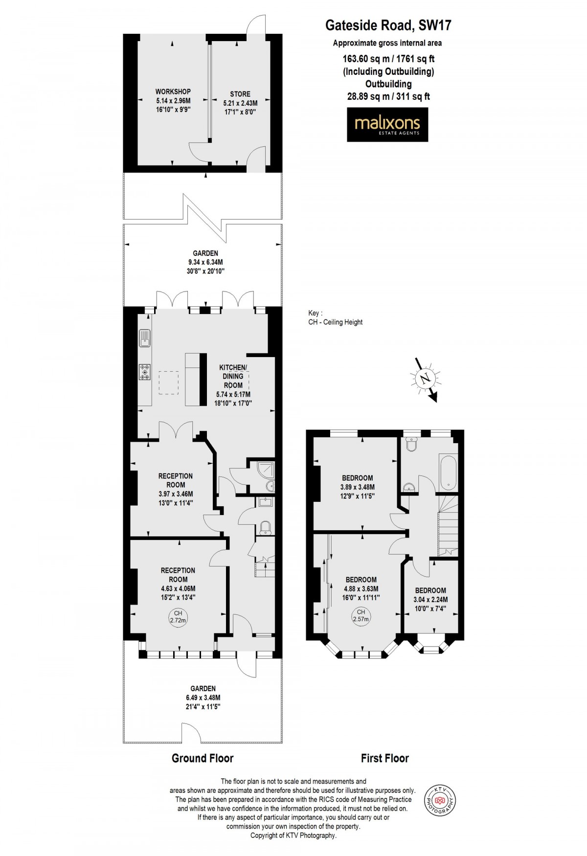 Floorplan for Gateside Road, London, SW17