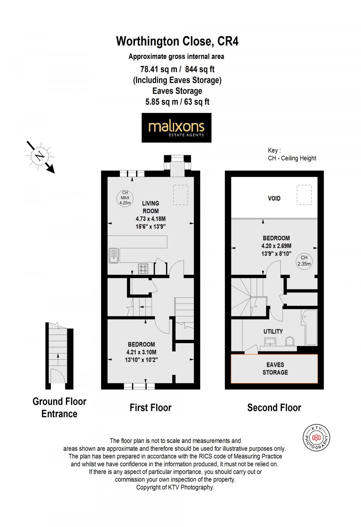 Floorplan for Worthington Close, Mitcham, CR4