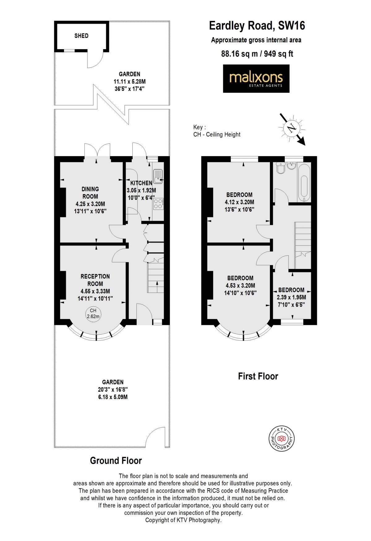Floorplan for Eardley Road, London, SW16