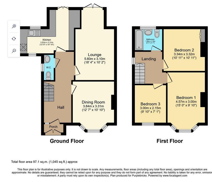 Floorplan for Whitefield Road, Penwortham, PR1 0XJ