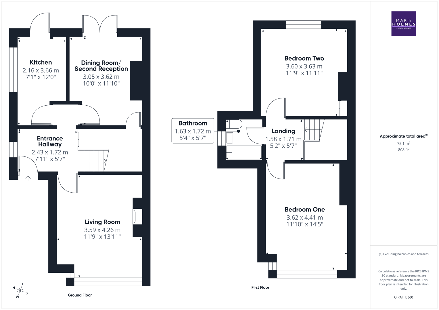 Floorplan for Studholme Crescent, Penwortham, PR1 9NE