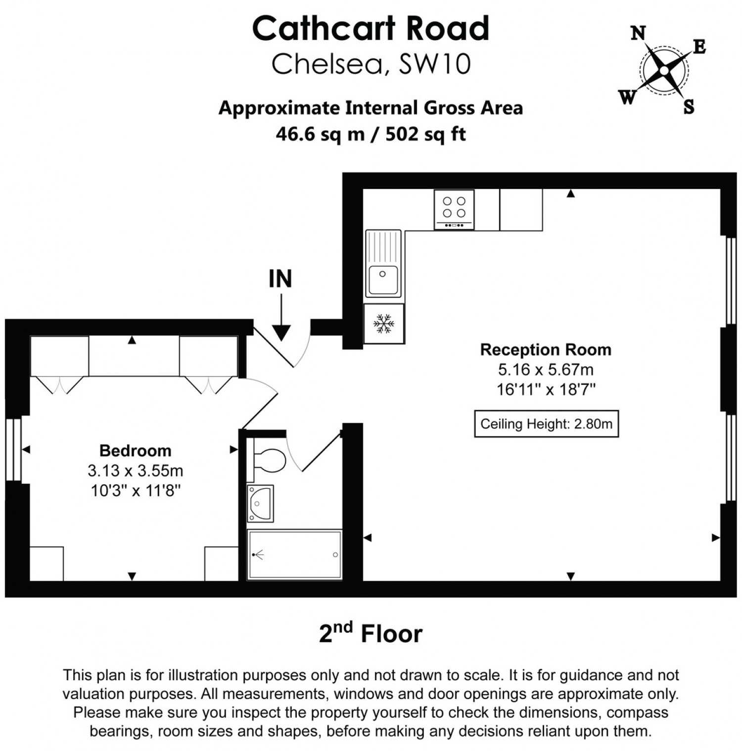 1 bedroom Flat for Sale Cathcart Road, Chelsea