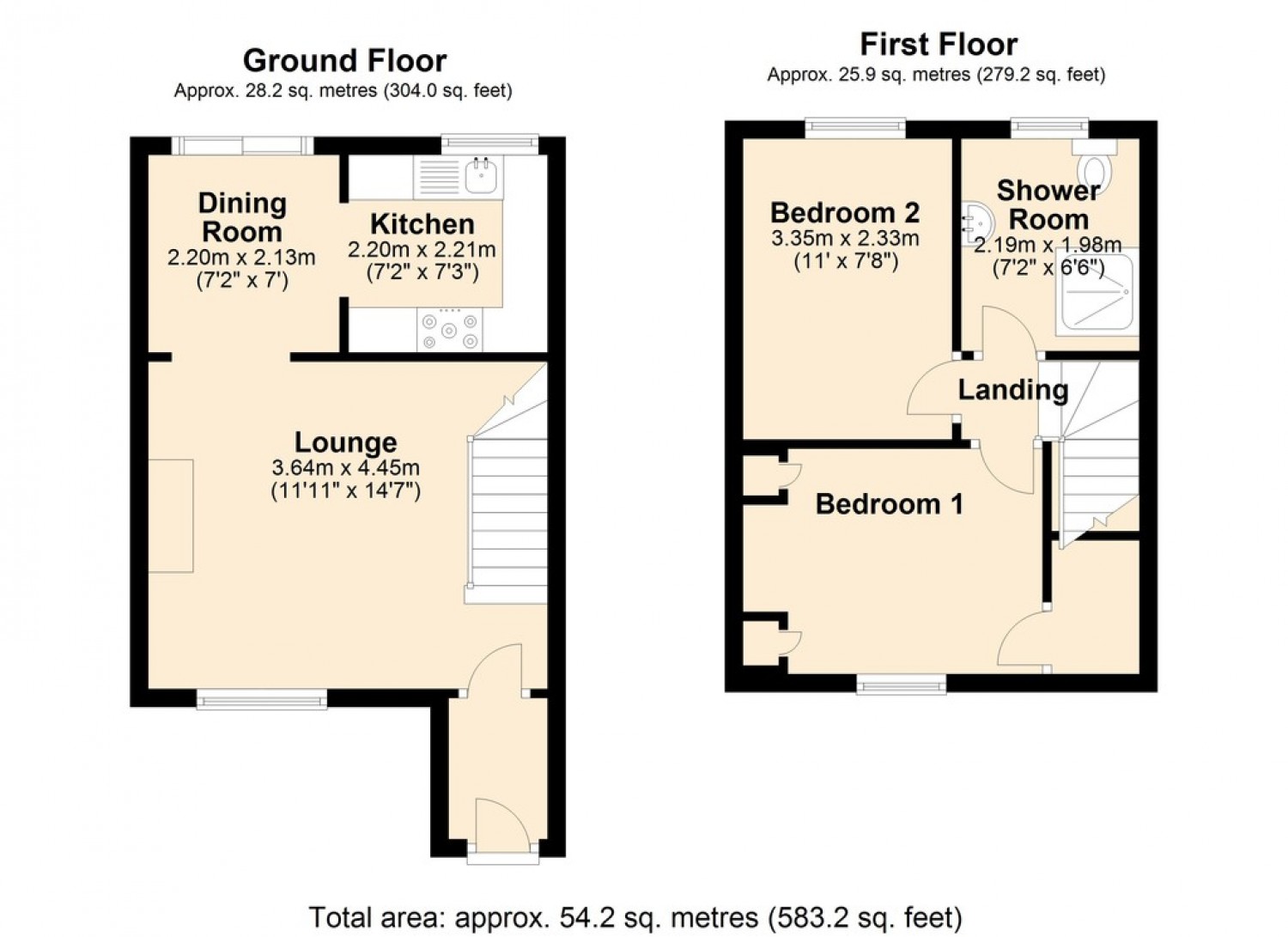 2 bedroom House for Letting Redwing Drive, Woolwell