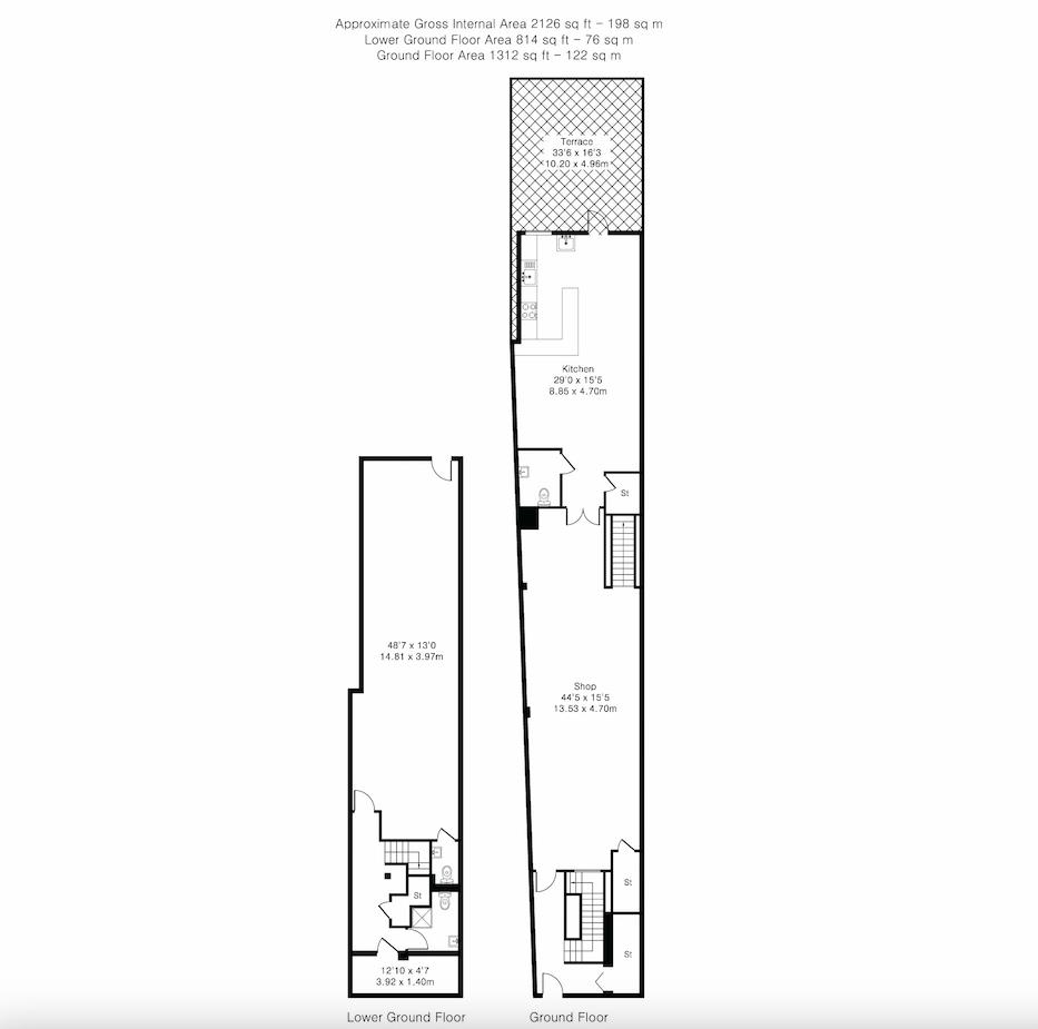 Floorplan for Stoke Newington High Street, N16