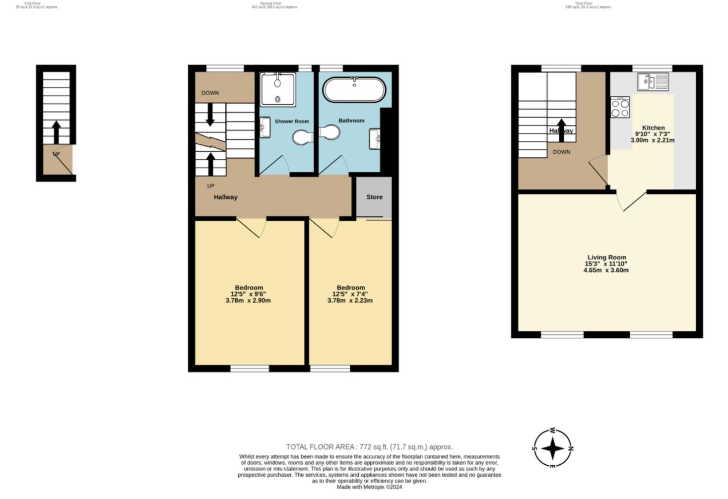 Floorplan for Nevill Road, N16