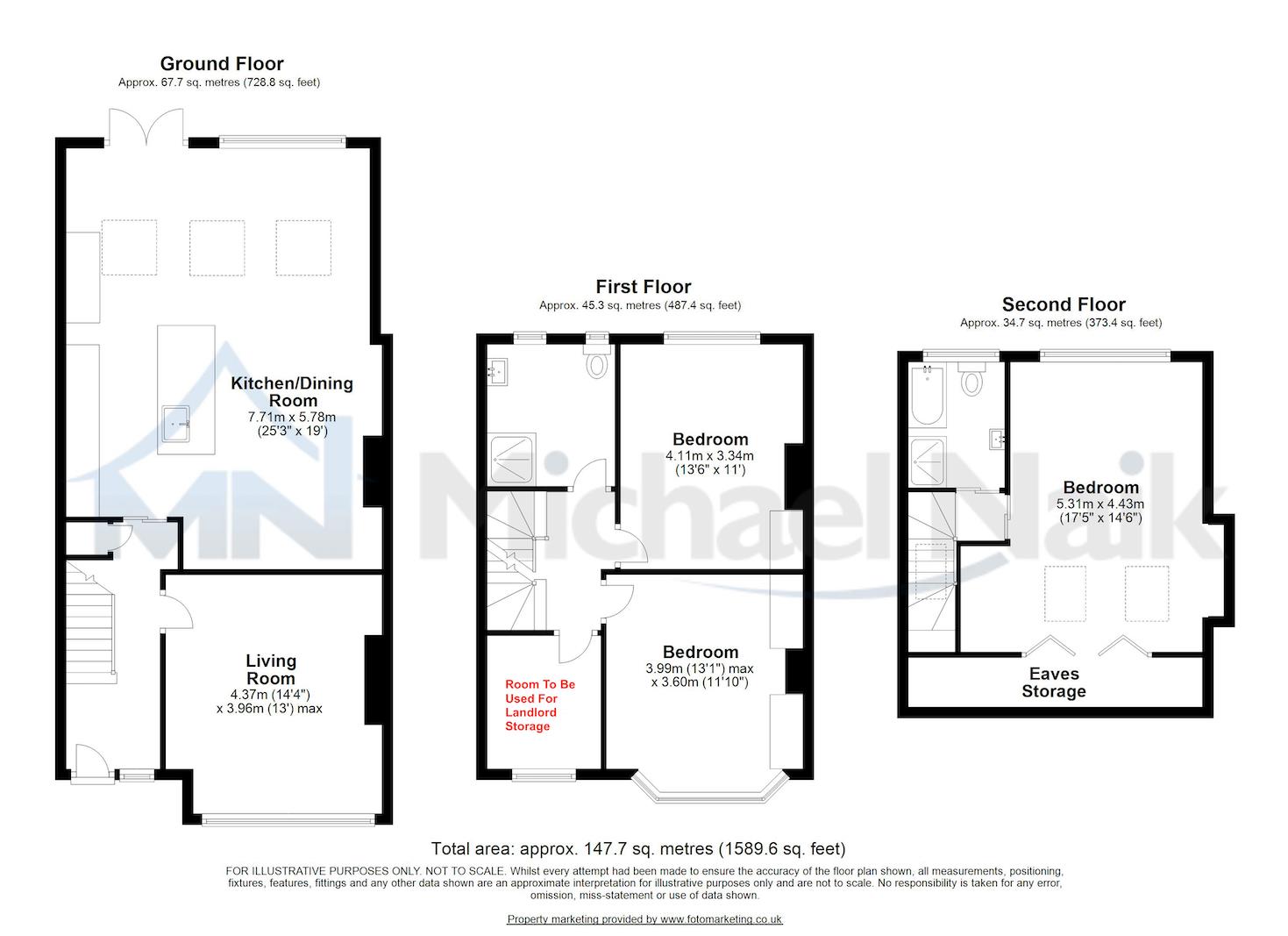 Floorplan for Higham Road, N17