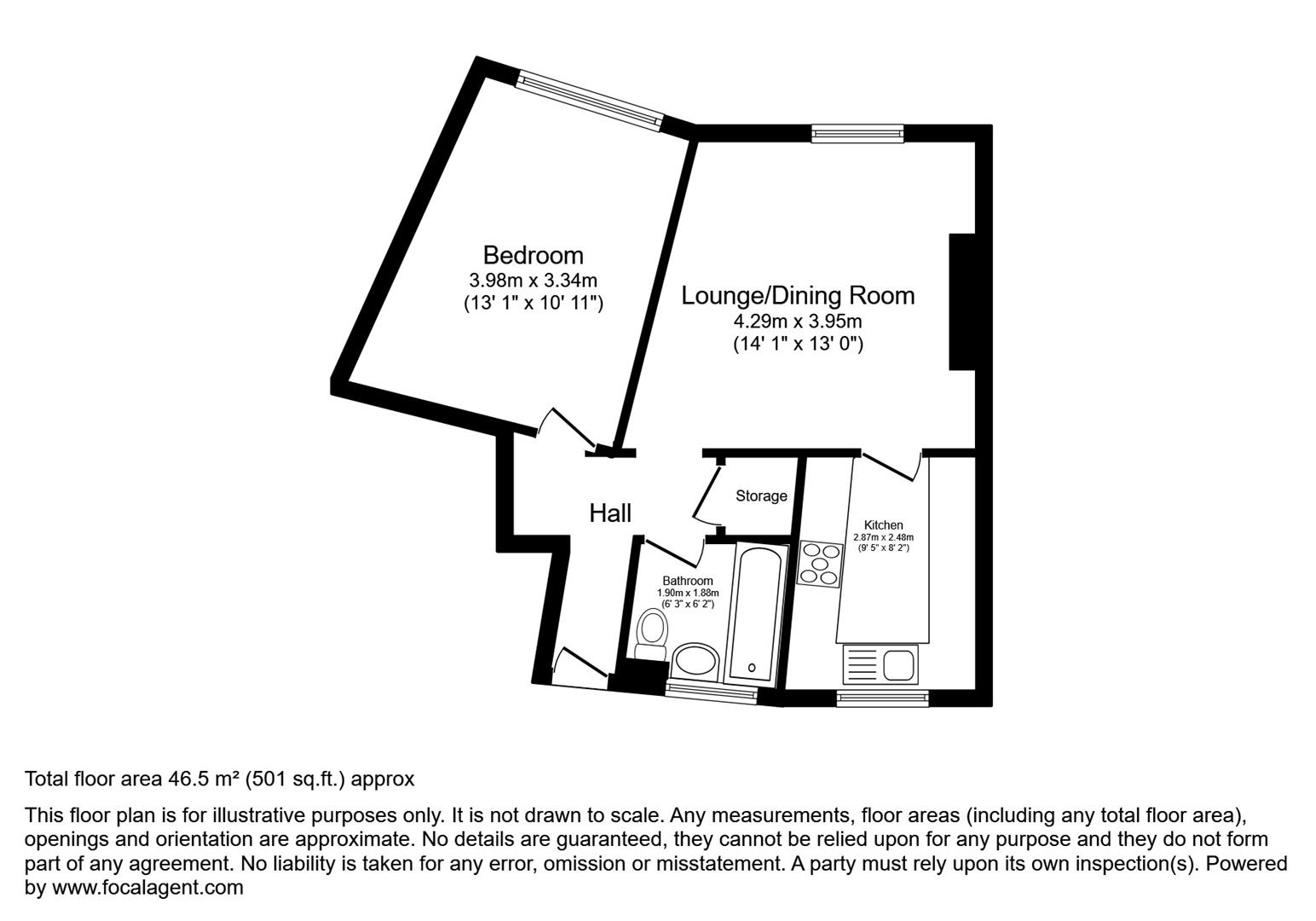 Floorplan for Crawshay House, Clissold Crescent, N16