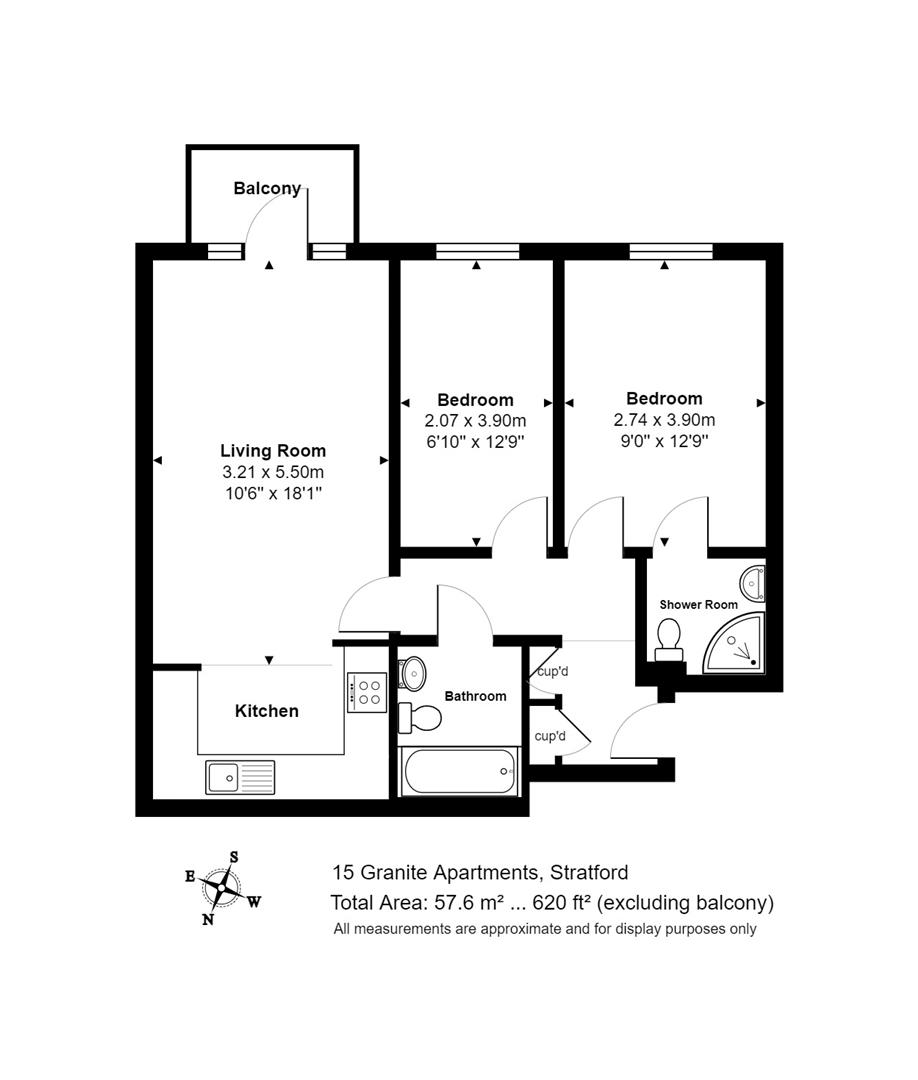 Floorplan for Granite Apartments, E15