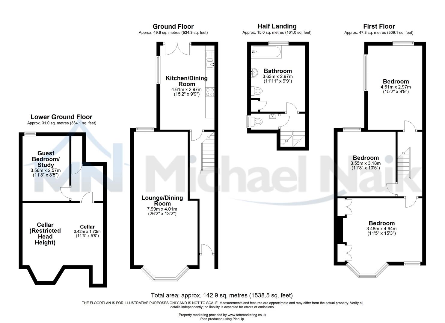 Floorplan for Barretts Grove, N16