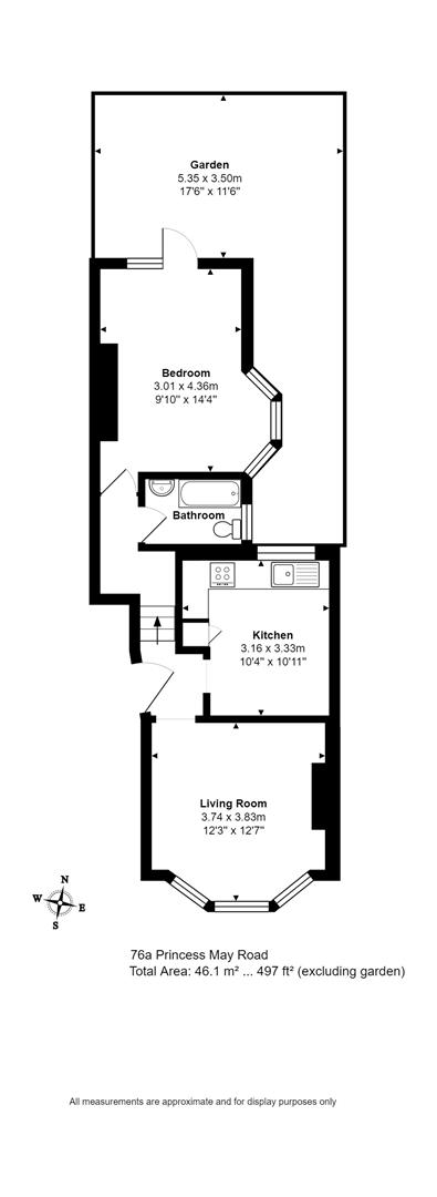 Floorplan for Princess May Road, N16
