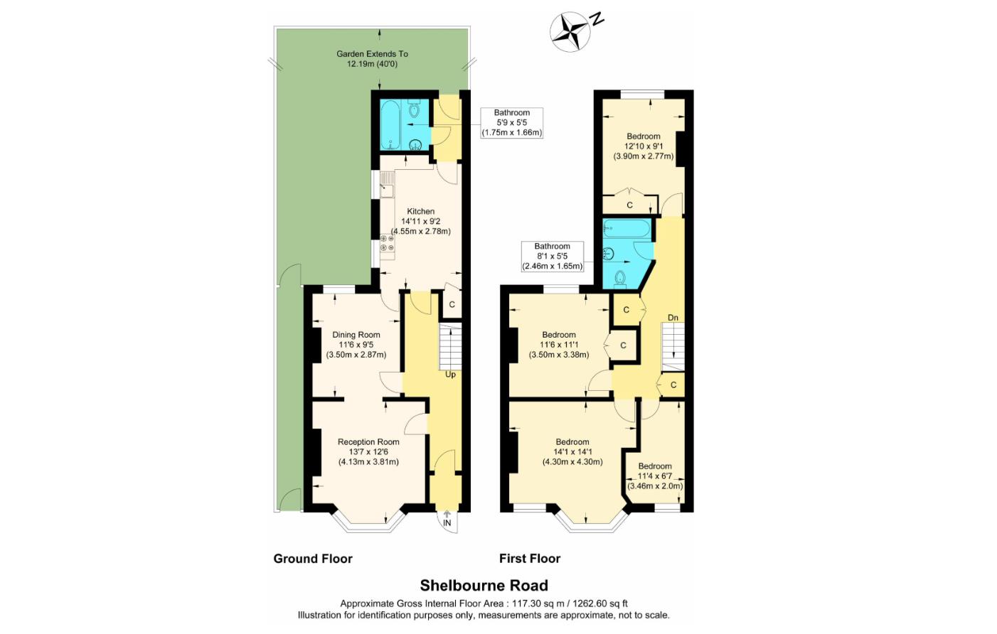 Floorplan for Shelbourne Road, N17