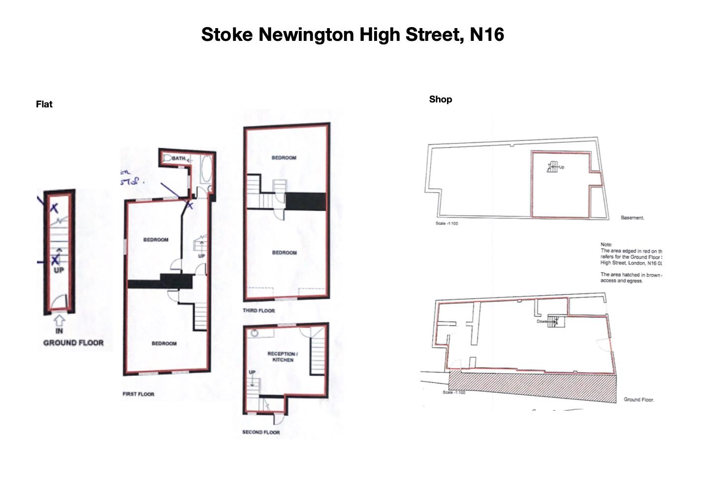 Floorplan for Stoke Newington High Street, N16