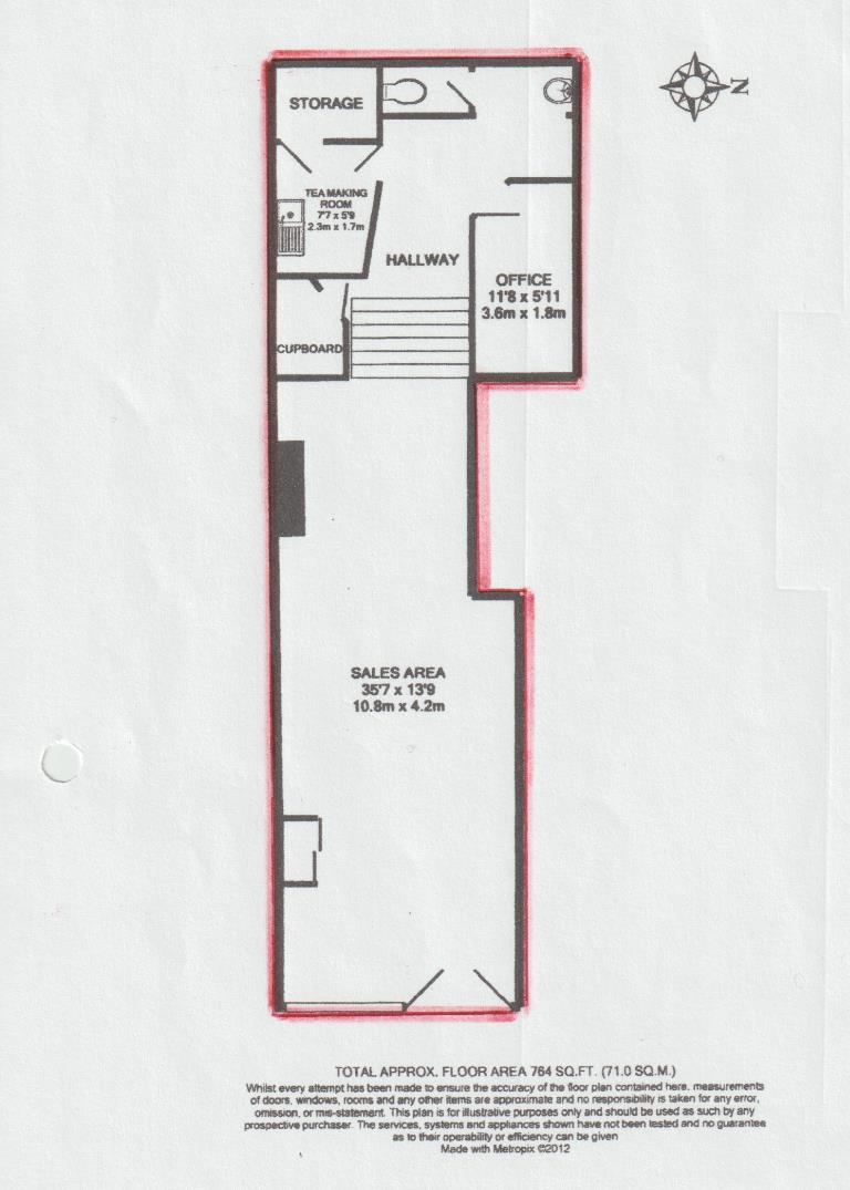 Floorplan for Stoke Newington High Street, N16