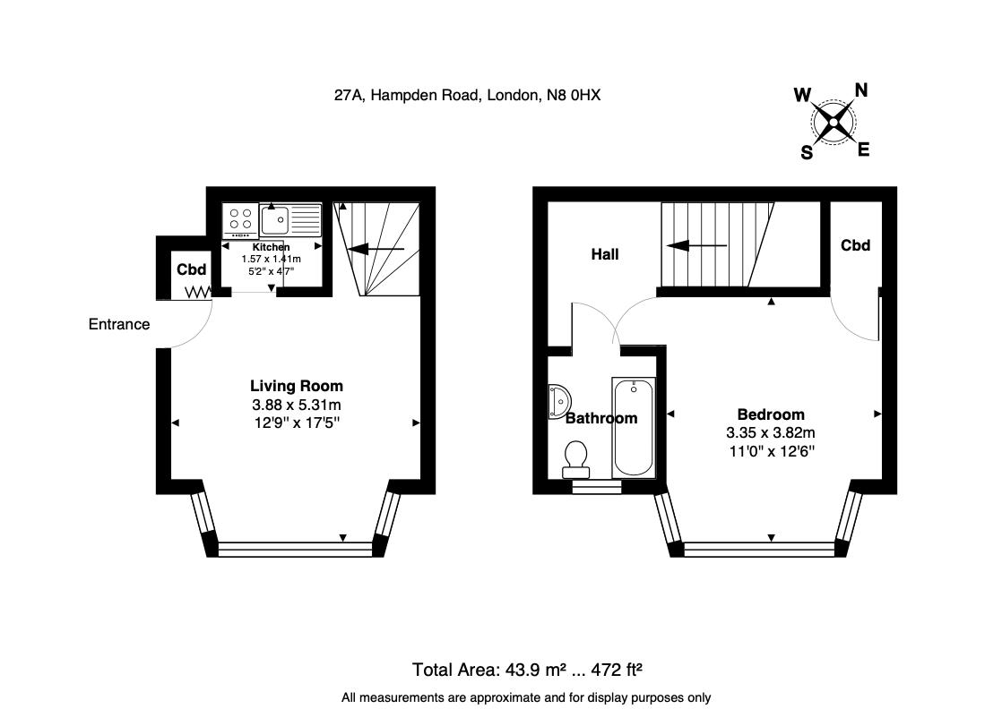 Floorplan for Hampden Road, N8