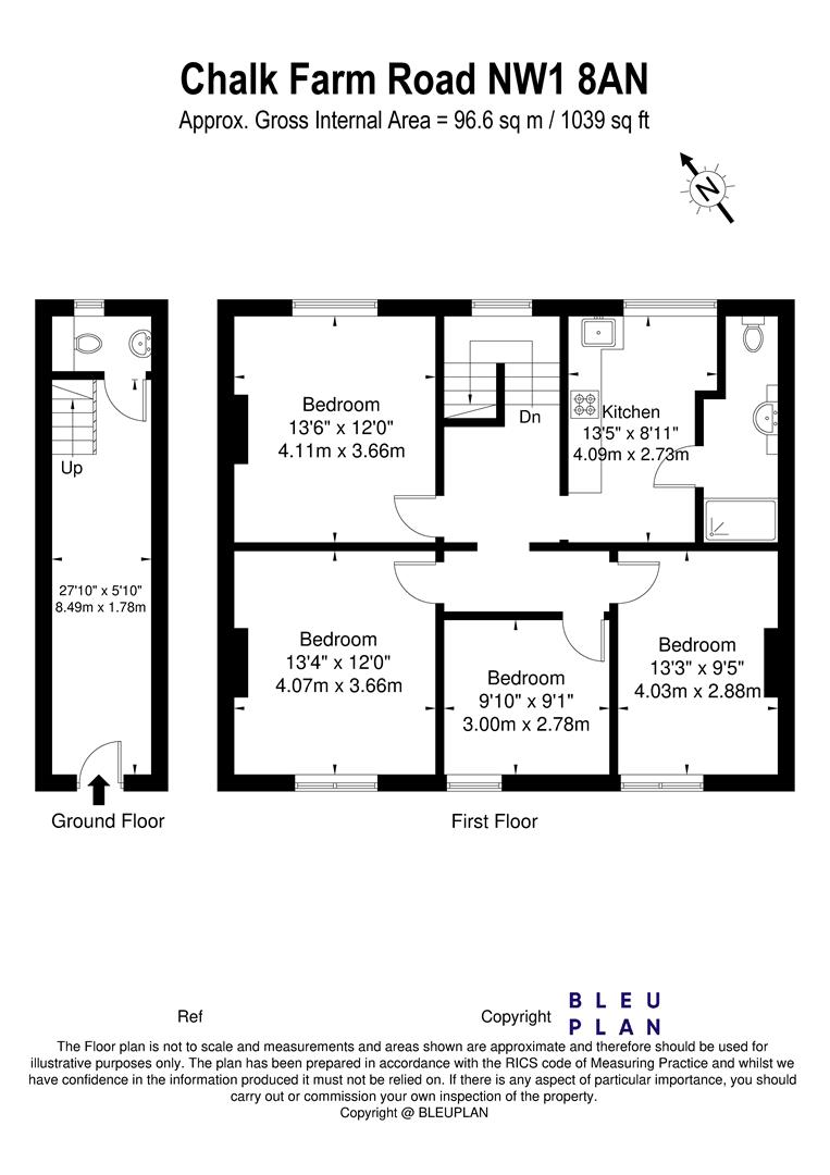 Floorplan for Chalk Farm Road, NW1