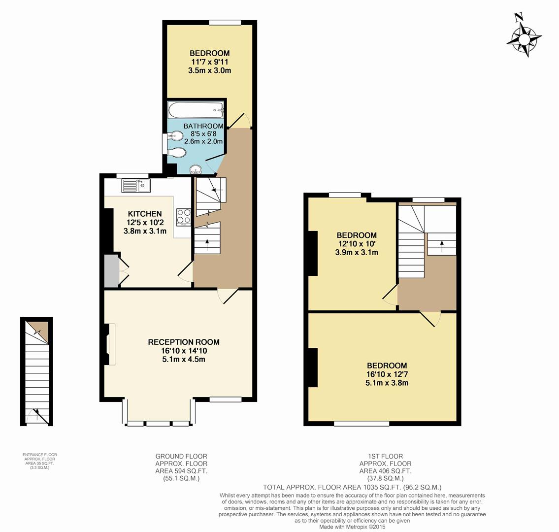 Floorplan for Clissold Crescent, N16