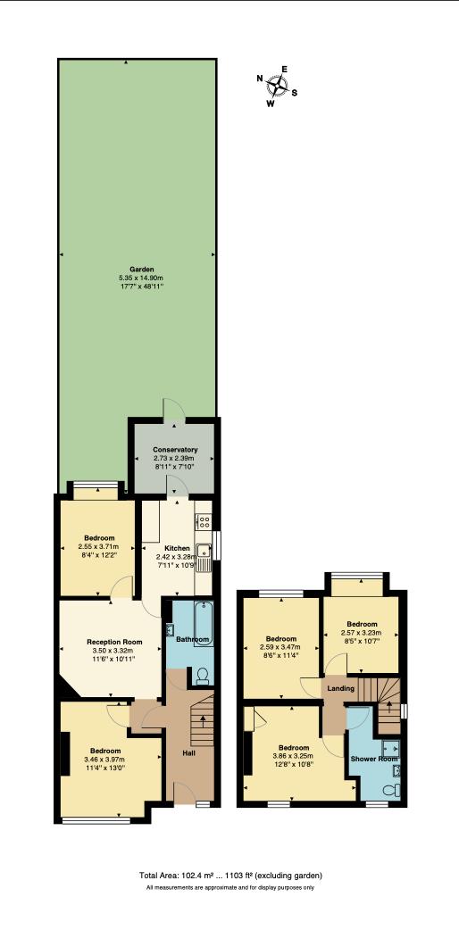 Floorplan for Coombe Road, N22