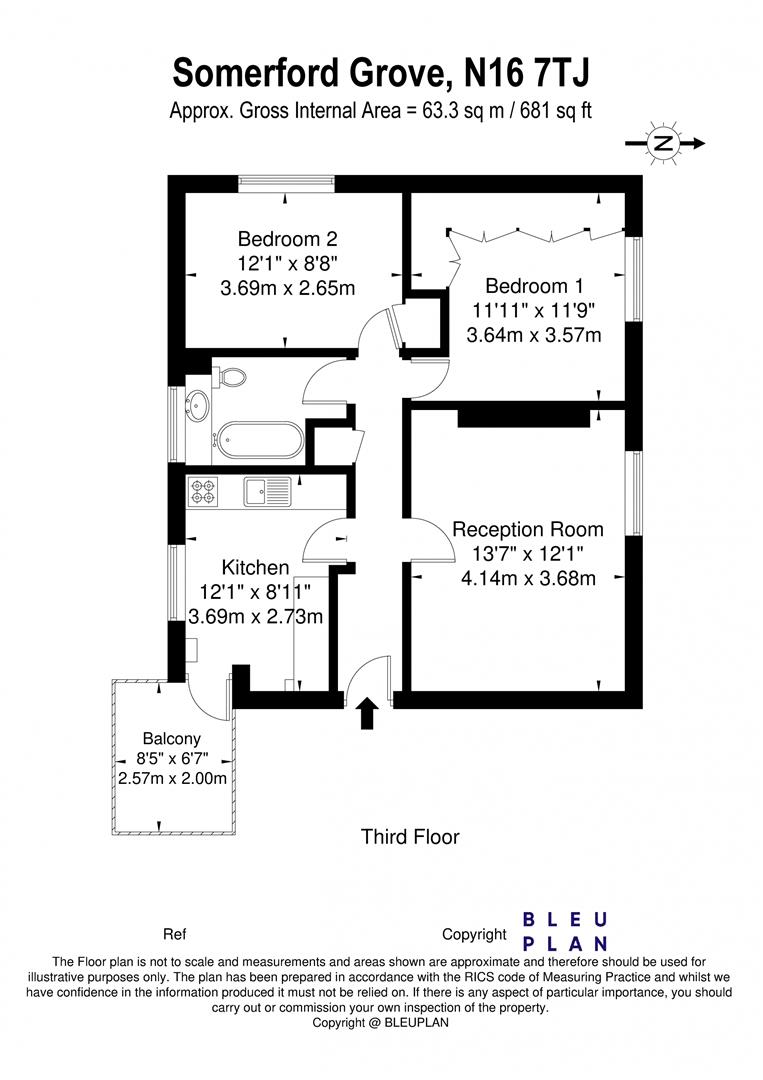 Floorplan for Somerford Grove, N16