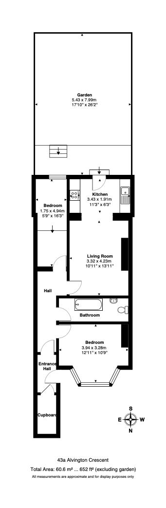 Floorplan for Alvington Crescent, E8