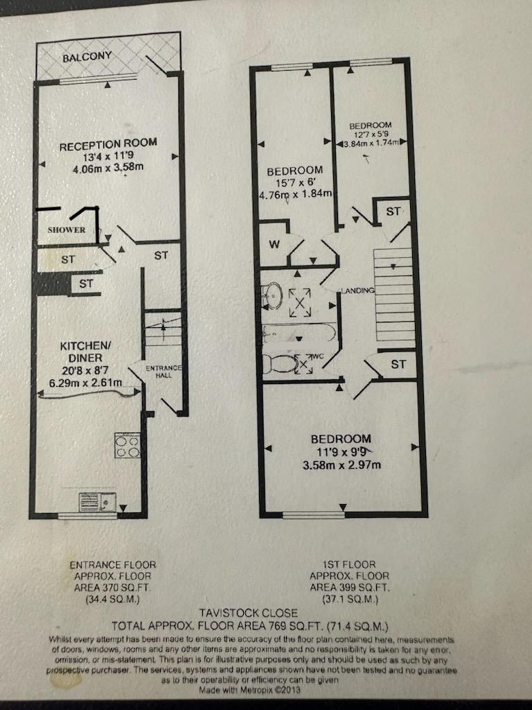 Floorplan for Tavistock Close, N16