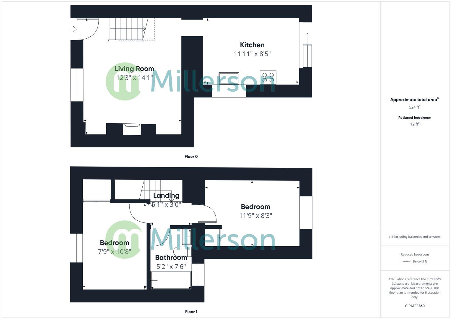Floorplan for Gilly Hill, Redruth