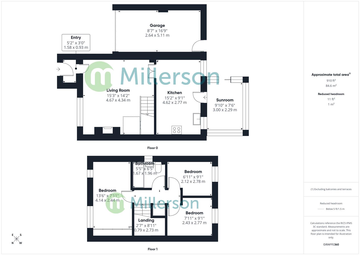 Floorplan for Trethannas Gardens, Praze, Camborne
